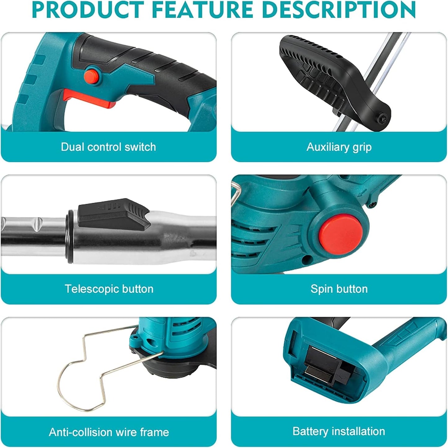 Cortabordes Inalámbrico Suuim – 2 Baterías y Precisión