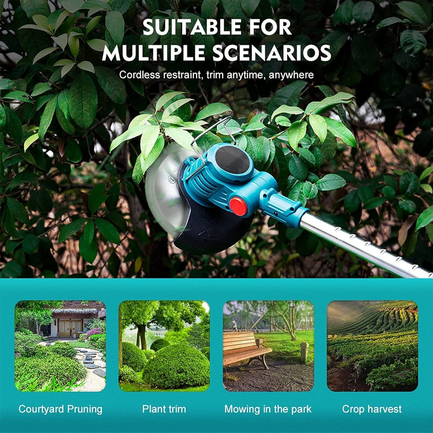 Cortabordes Inalámbrico Suuim – 2 Baterías y Precisión